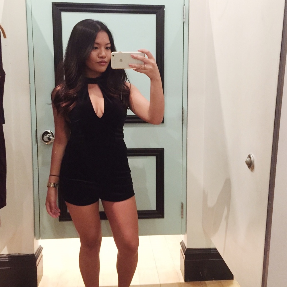 Black Velvet Romper ✨