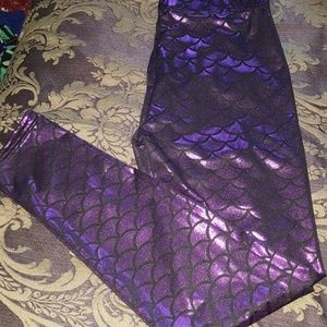 Purple mermaid leggings