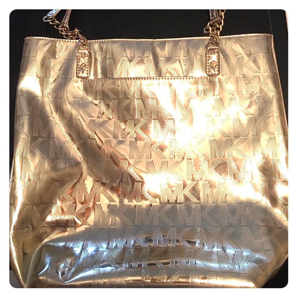 Michael Kors - shiny gold purse