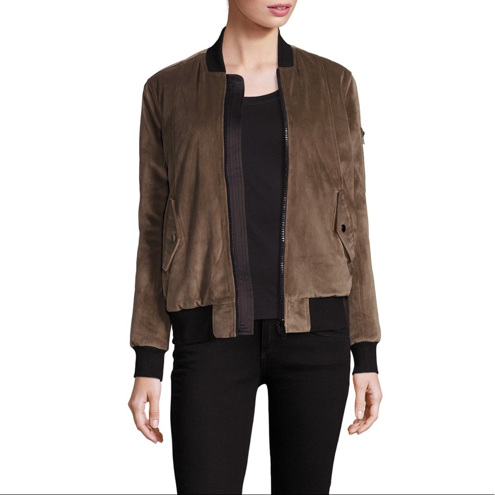 NWT John + Jenn Reversible Velvet Bomber Jacket.