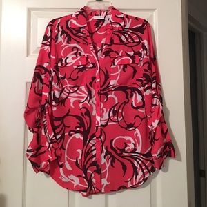 👊💥Ny&co button up split neck blouse