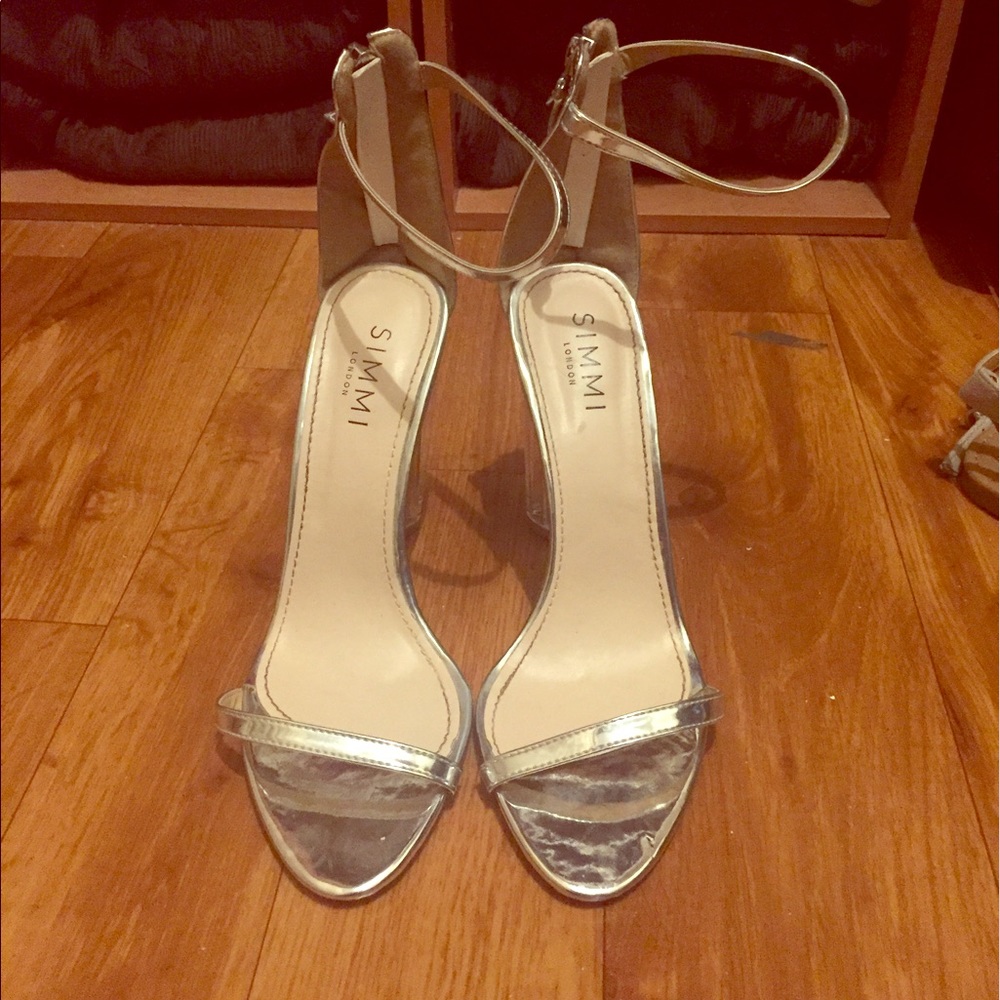 Glass Strappy Heel