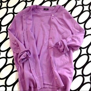 J. Crew Purple Cardigan Set
