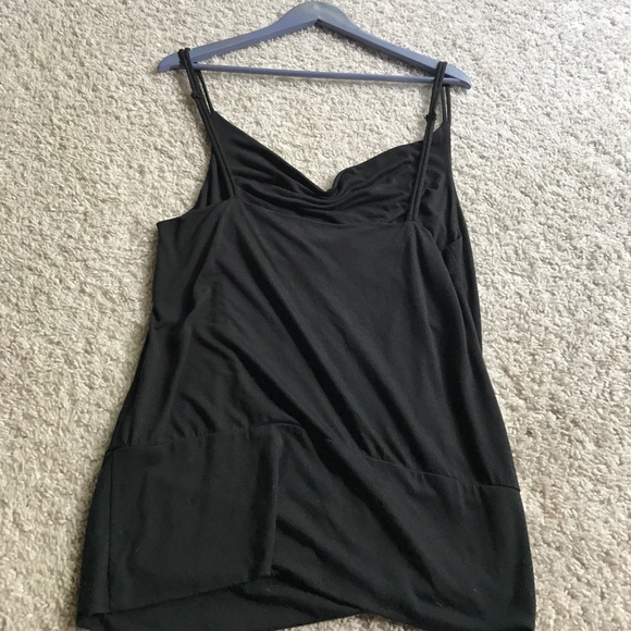 Size Large // Black Tank with Swoop Neck - Picture 3 of 3