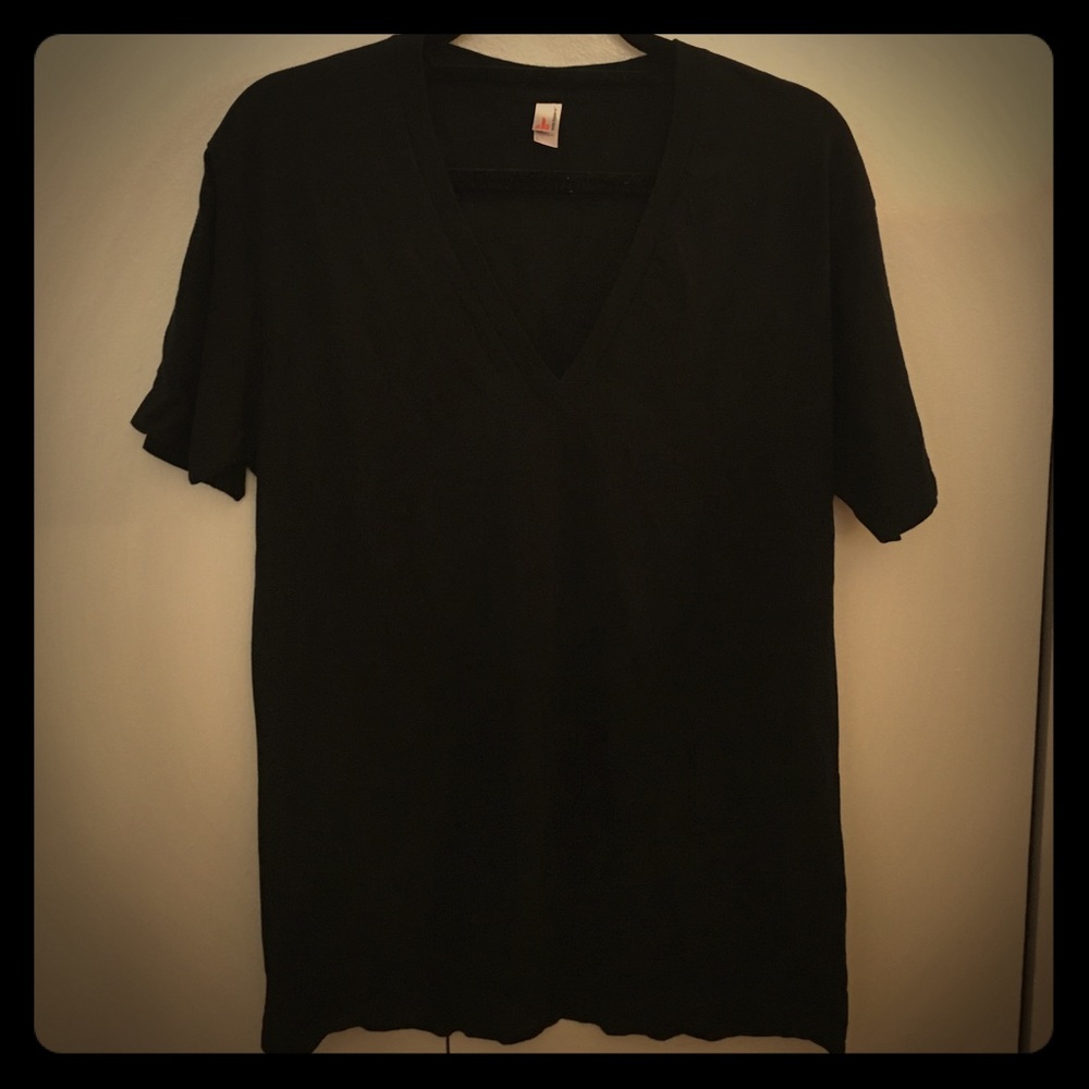 American Apparel, Black, Size Large, V-neck