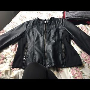 Black leather jacket