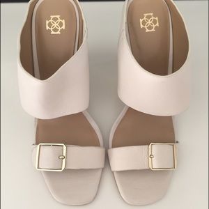 Helene Leather Wedge Mule