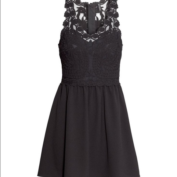 H&M Lace Bodice Black Dress - Picture 2 of 6