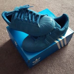 Adidas Superstar - All Blue - Suede - Size US 9
