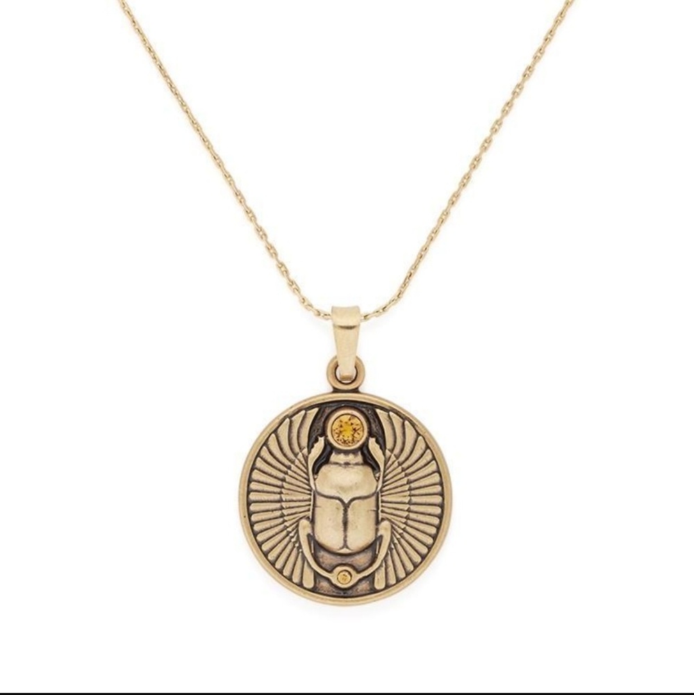 Alex and Ani Scarab Gold Necklace