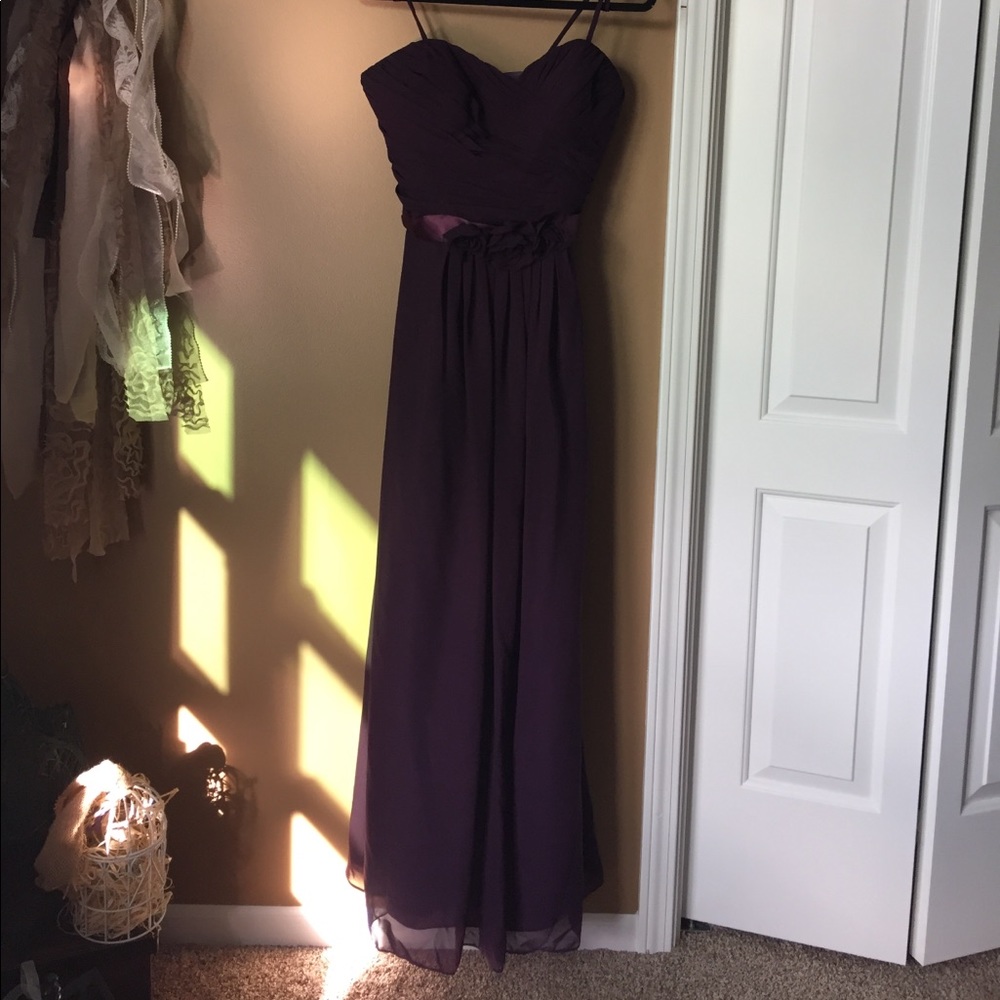 Plum purple bridesmaid dress