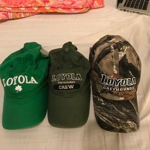 Three Loyola Greyhounds Hats