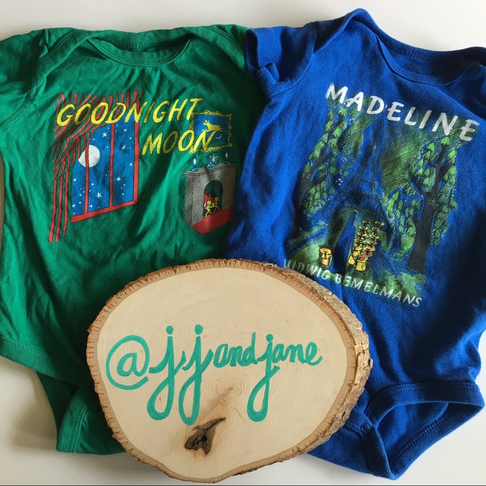 Madeline and Goodnight Moon Onesies