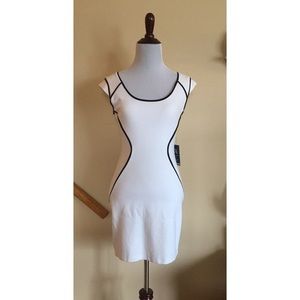 White dress with black detail