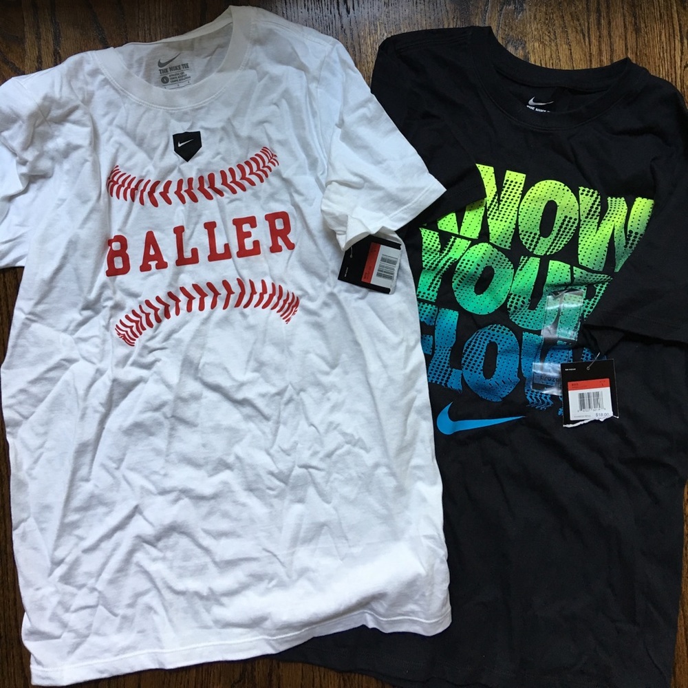 Two Boys Size L Nike T-Sirts NEW WITH TAGS