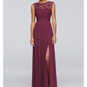 Lace Gown in Wine