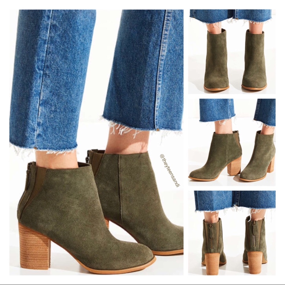 Urban Outfitters Moss Short Suede Boots