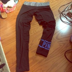 Final drop! Reversible VS pink work out leggings.