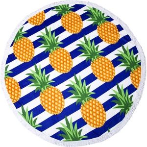 Circular Pineapple Beach Towel