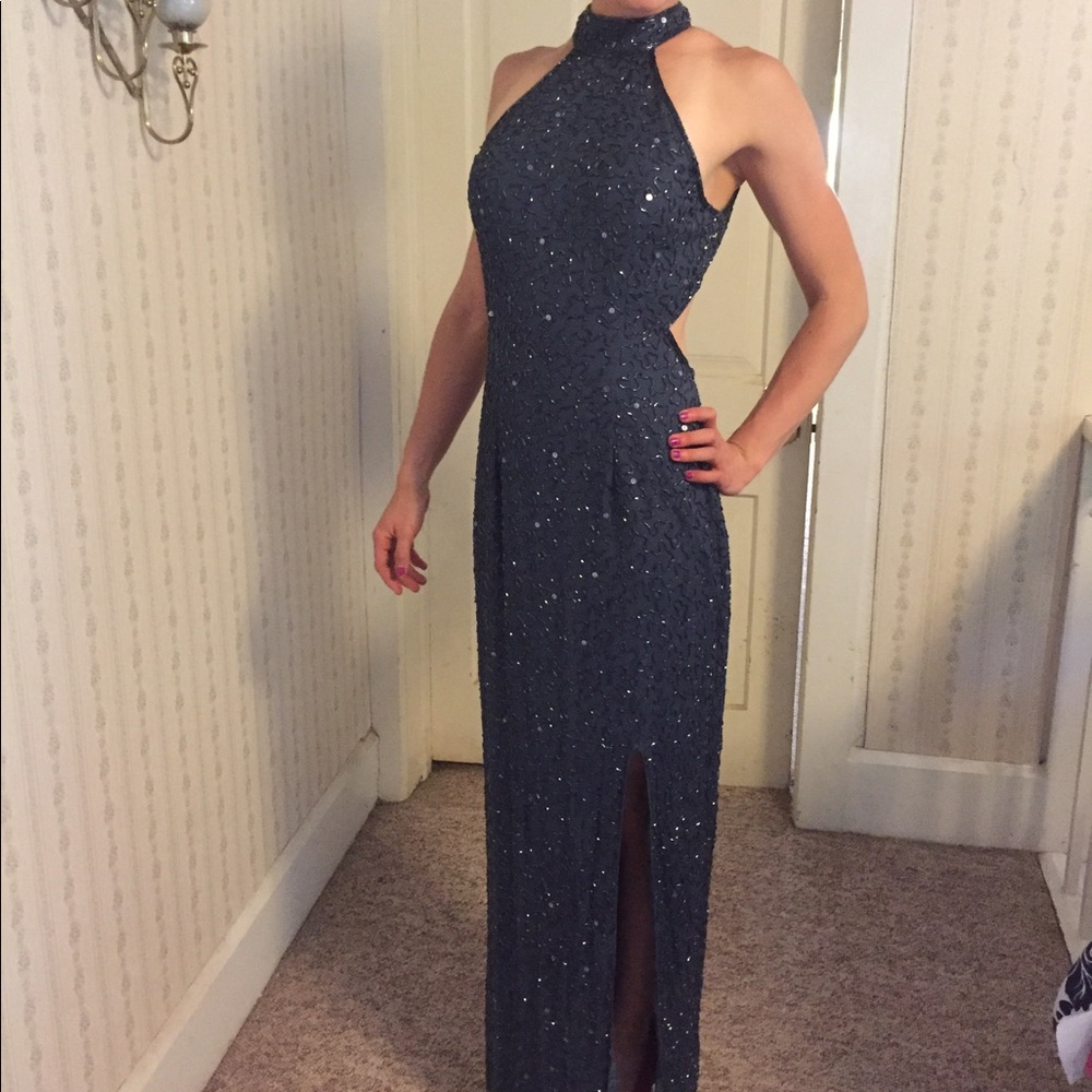 Dark gray and sequin dress