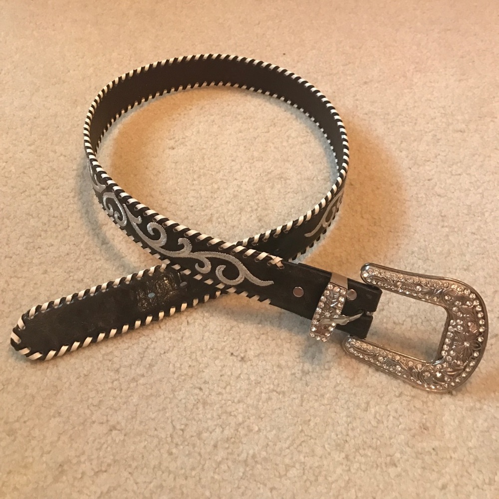 Women's western leather belt