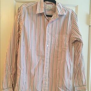 Pink striped American Eagle button up shirt