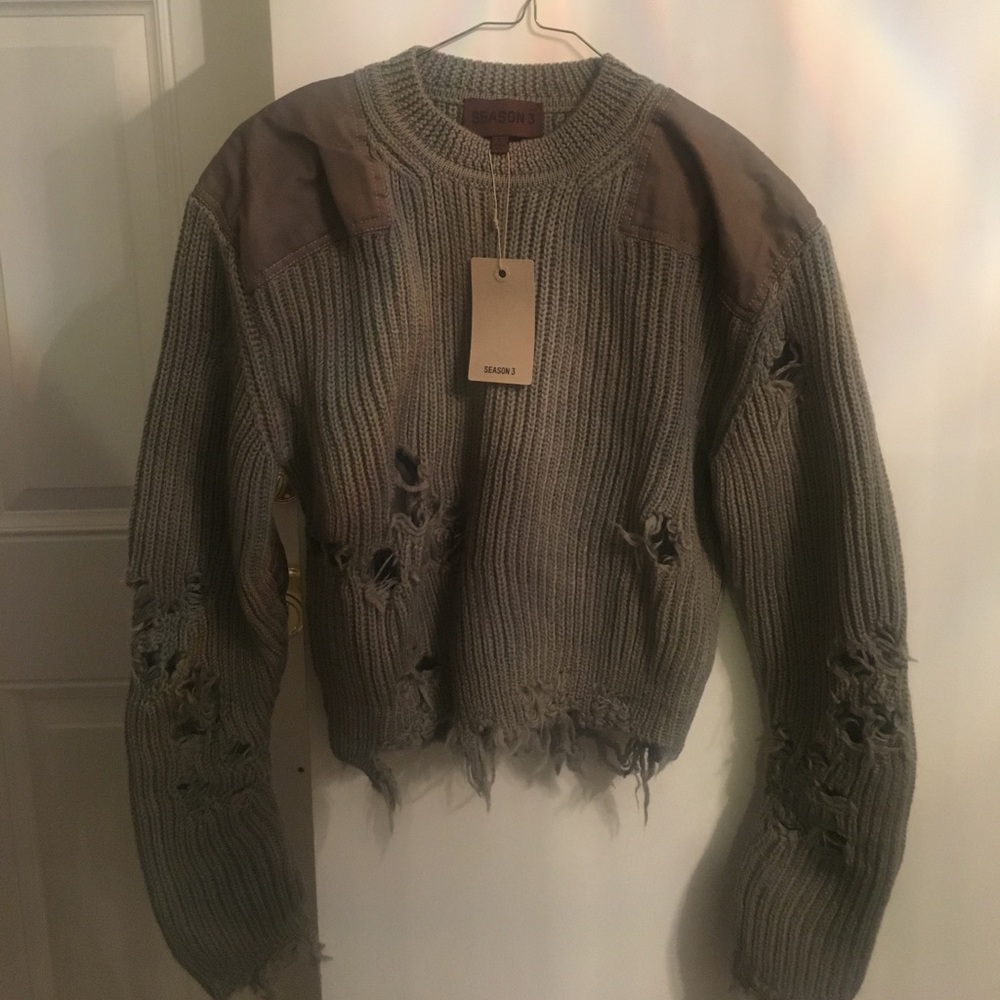 Yeezy season 3 crop sweater. Army green.