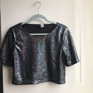 H&M Crop Sequin Top