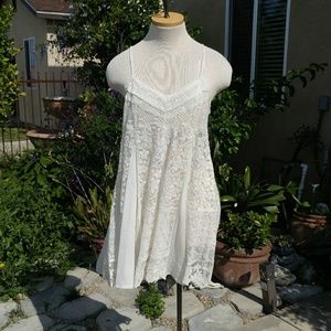 Mixed lace strappy dress