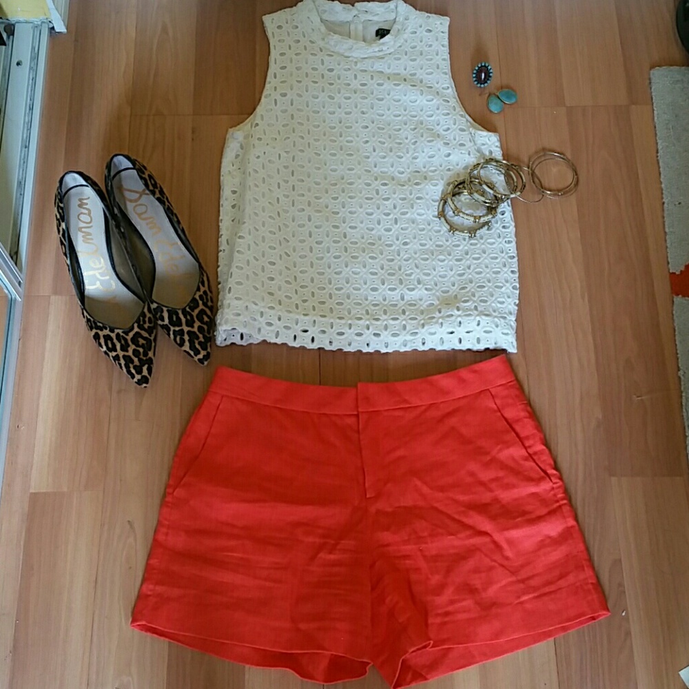 Joie linen burnt orange shorts