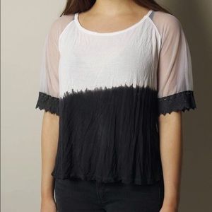 Dark Blue and White Top