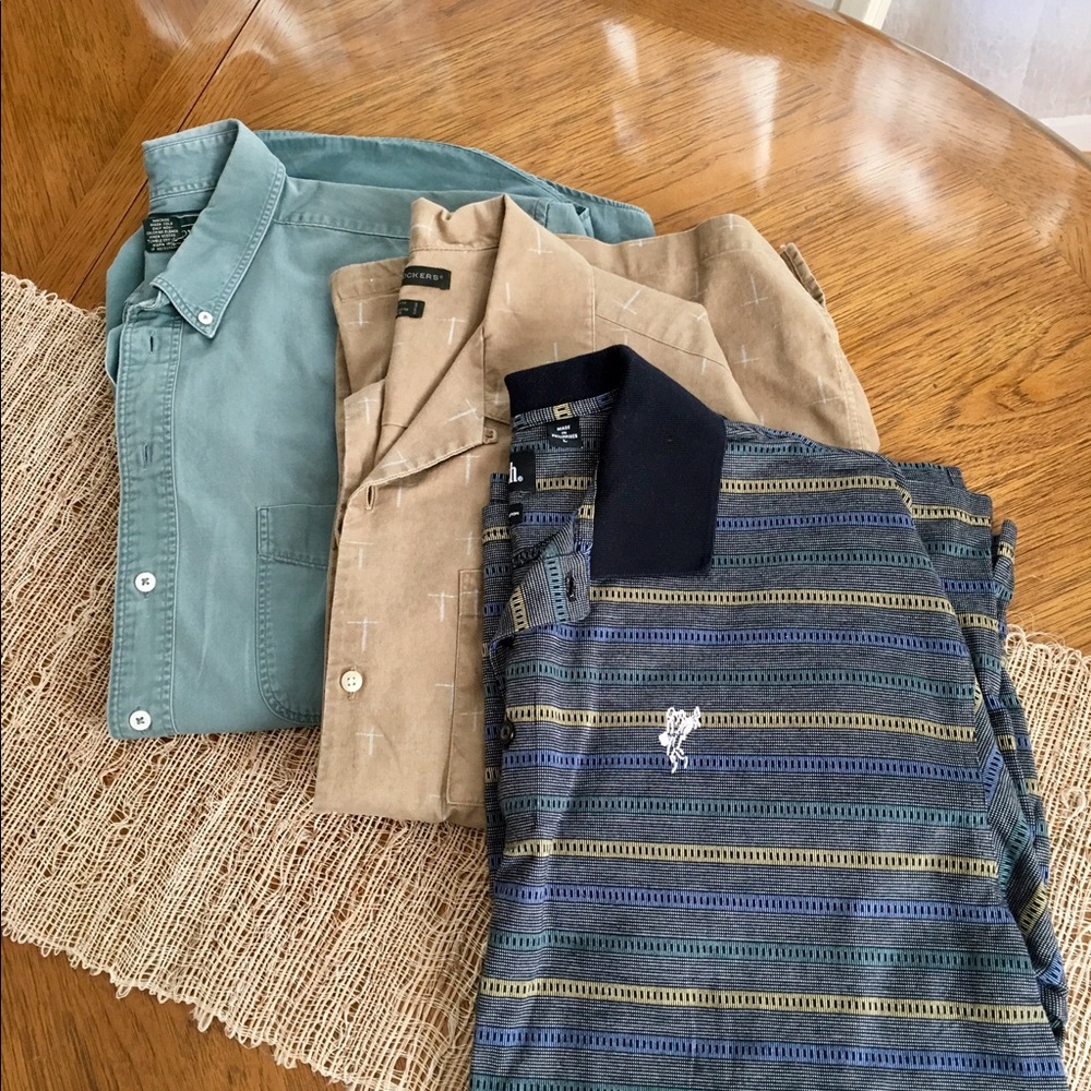 3 men's casual shirts