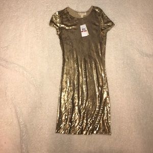 Michael Kors gold sequins dress