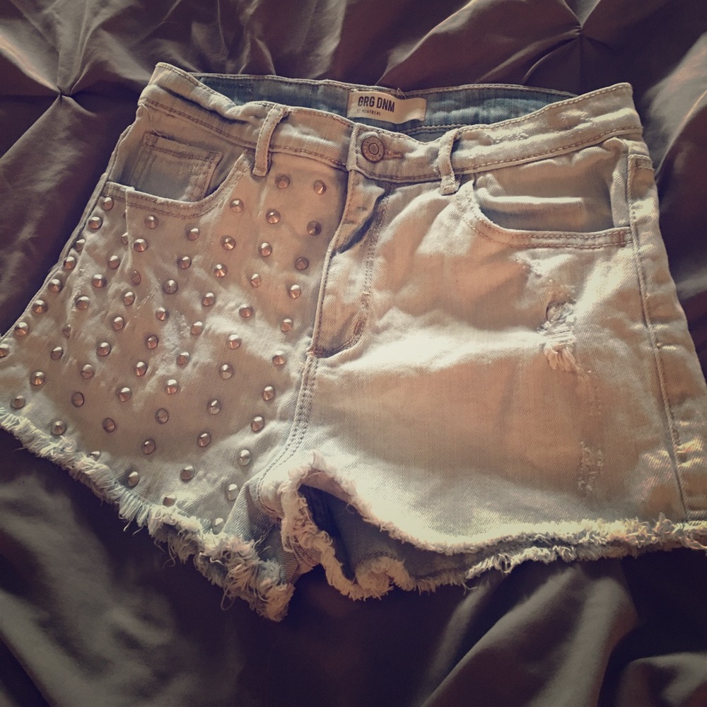 High waisted denim shorts, size 7
