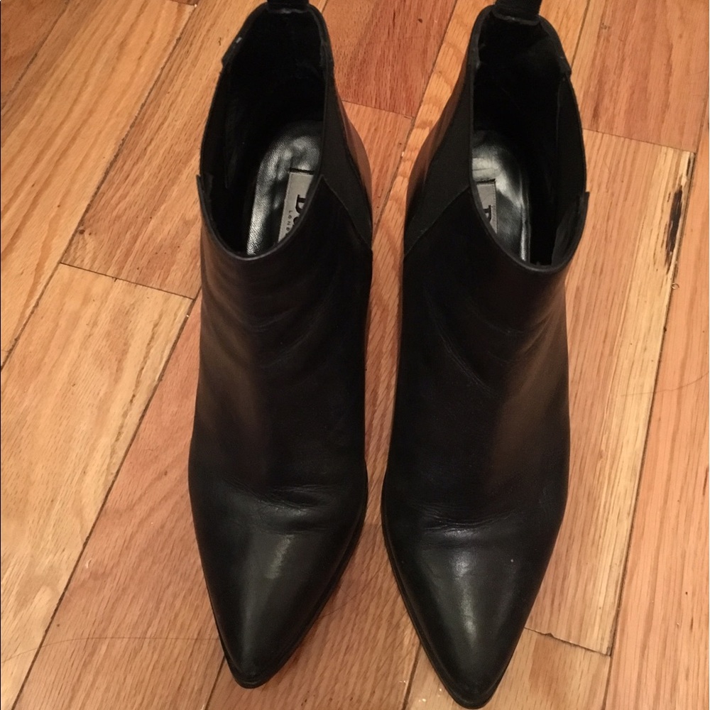 Dune London Black Leather Booties! Real Leather!!