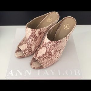 Maya Python Peeptoe Mule