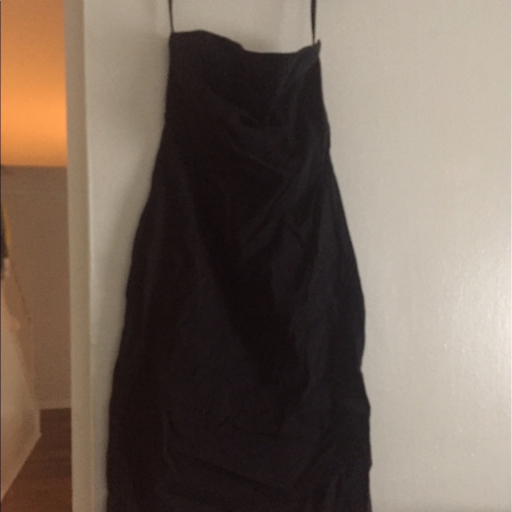 Black strapless dress
