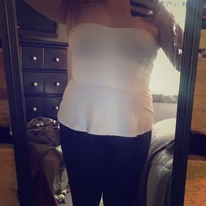 Express sweetheart neck peplum tube top!