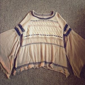 Flowy Embroidered Free People Sweater