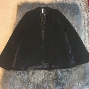 Mural cape blazer