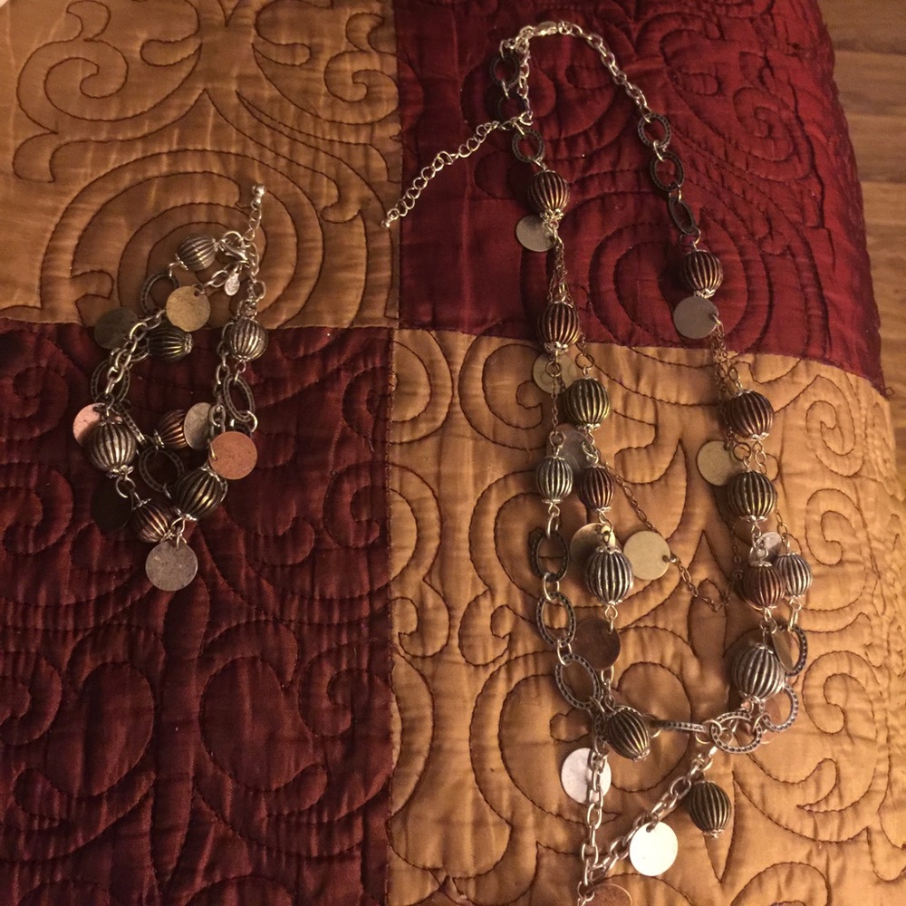 Premier Jewelry bronze silver copper tone set