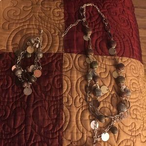 Premier Jewelry bronze silver copper tone set