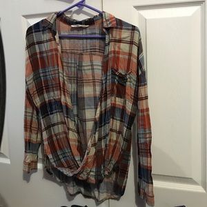 Plaid Twist front size small pink rose brand