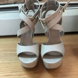 Nude Steve Madden wedges