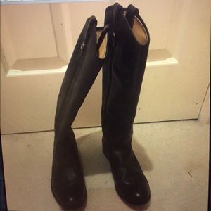 Black Melissa Button Frye Boots