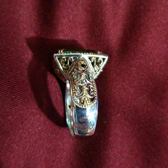 Nicky Butter Sterling Silver and Gold Emerald Ring - Picture 4 of 4