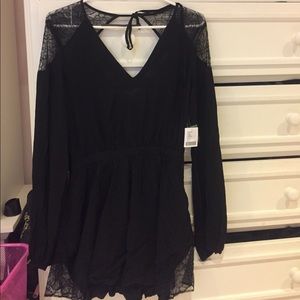 Black Lace Urban Outfitters Romper