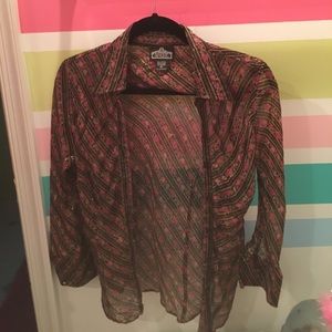 Vintage button up top