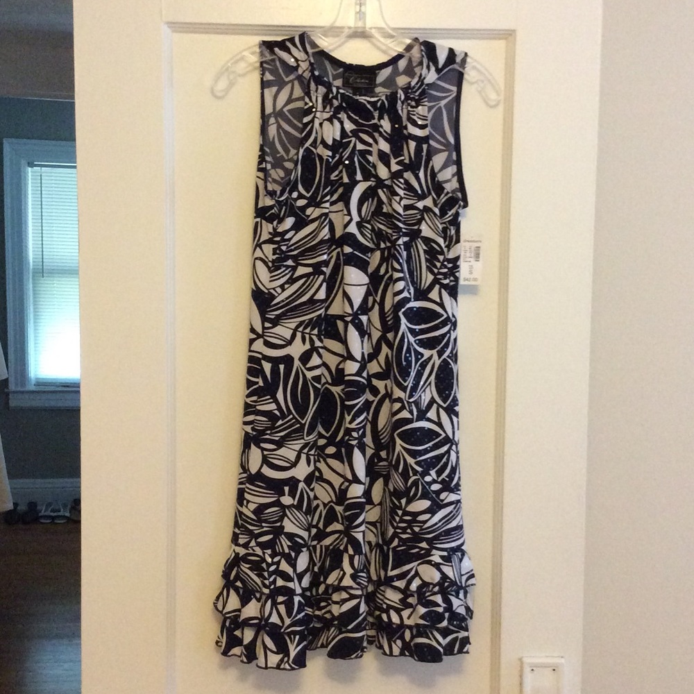 Super cute royal blue-white dress