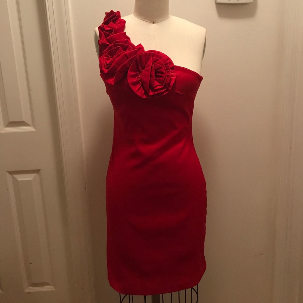 AX Paris Red Rose Cocktail Dress